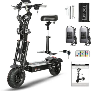 TOURSOR X1460V 14″ zusammenklappbarer Elektroroller mit Sitz 4000 W*2, Doppelbatterie-Neu